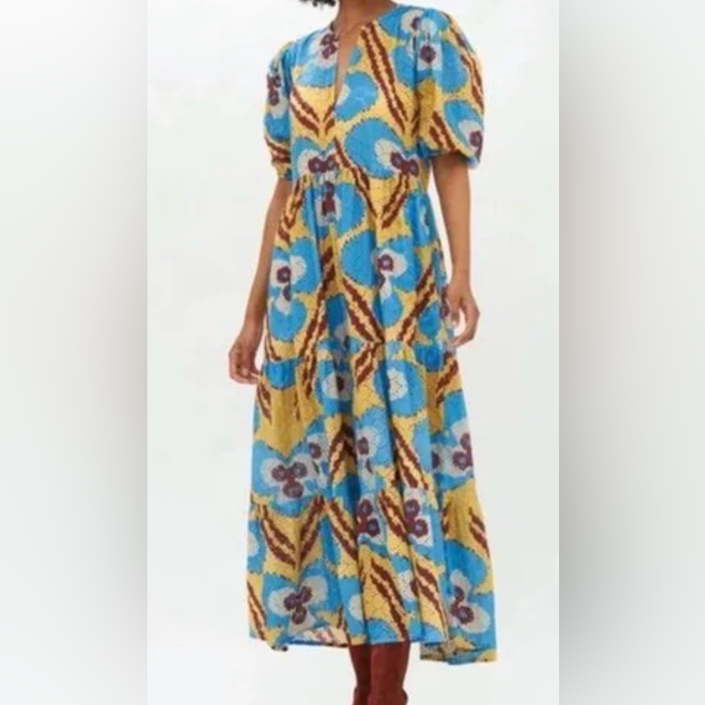 Oliphant Multicolor Patterned Maxi Dress